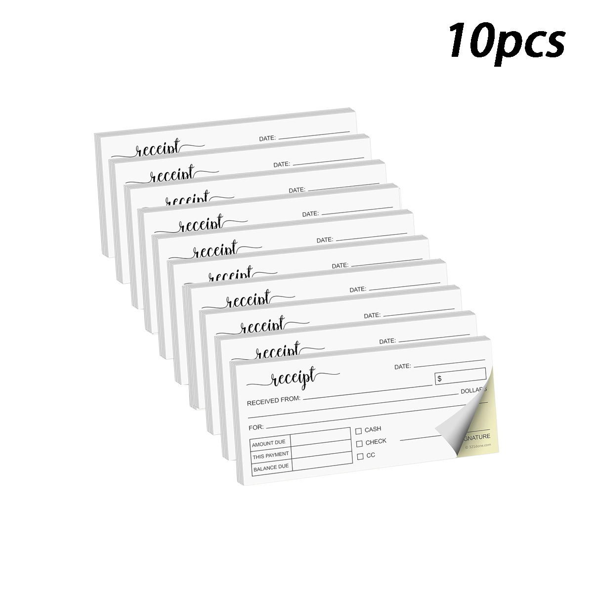Carbon Copy Book - 10 كتب، 150 نسخة إجمالًا، 7