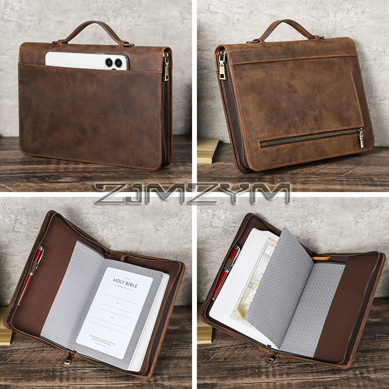 Stationery Supply Business - غلاف دفتر ملاحظات جلدي بتصميم عتيق،