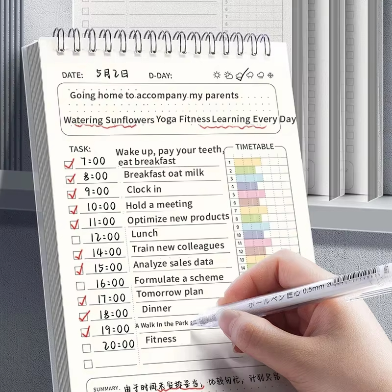 Office Stationery Supply List - 1 قطعة جدول مخطط دوامة A5