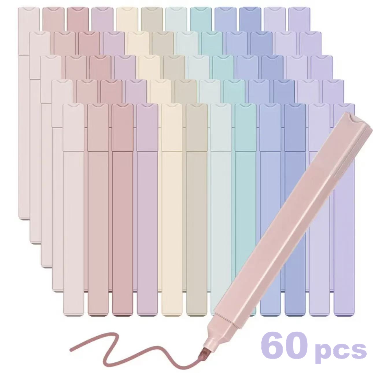 Highlighter Set Pastel - مجموعة أقلام تحديد جمالية 12/60 قطعة