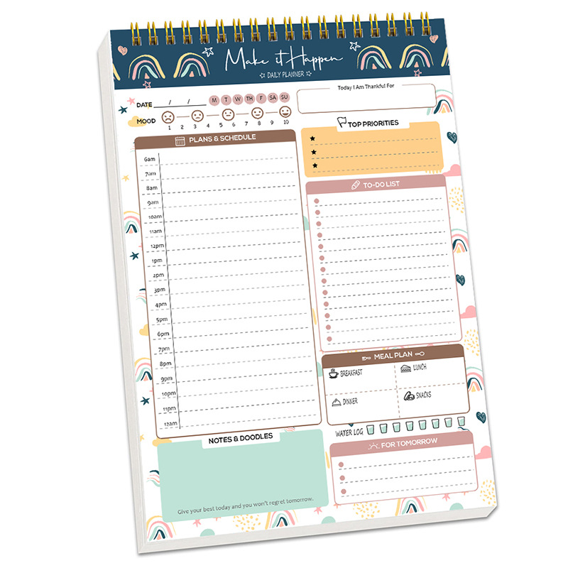 Office Stationery Supply List - مفكرة يومية حلزونية A5، دفتر جداول