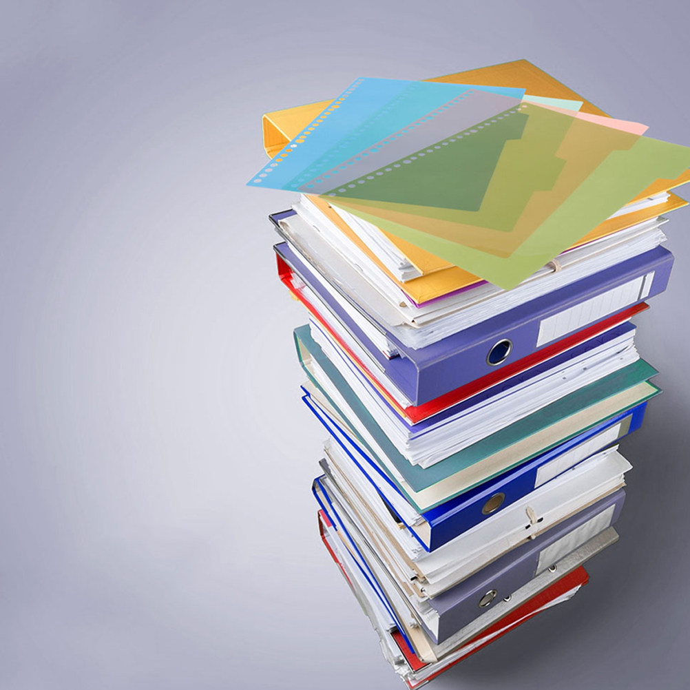 Index Tab Divider - 12 مجموعة فواصل تبويب بلاستيكية ملونة
