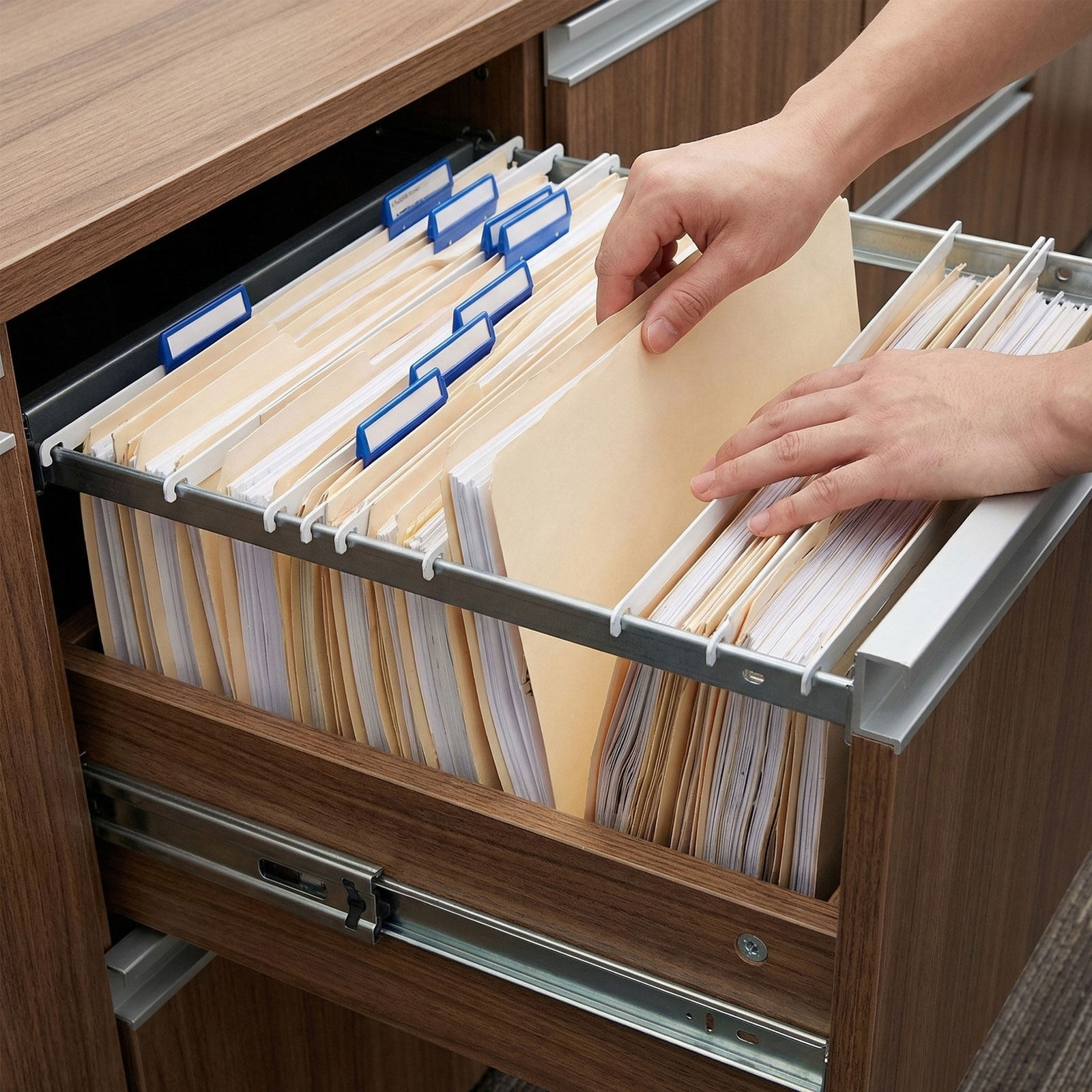 File Folder Hanging - 12 قطعة من قضبان تنظيم الملفات