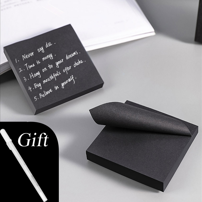 Office Stationery Supply List - ملاحظات لاصقة سوداء من N Times،