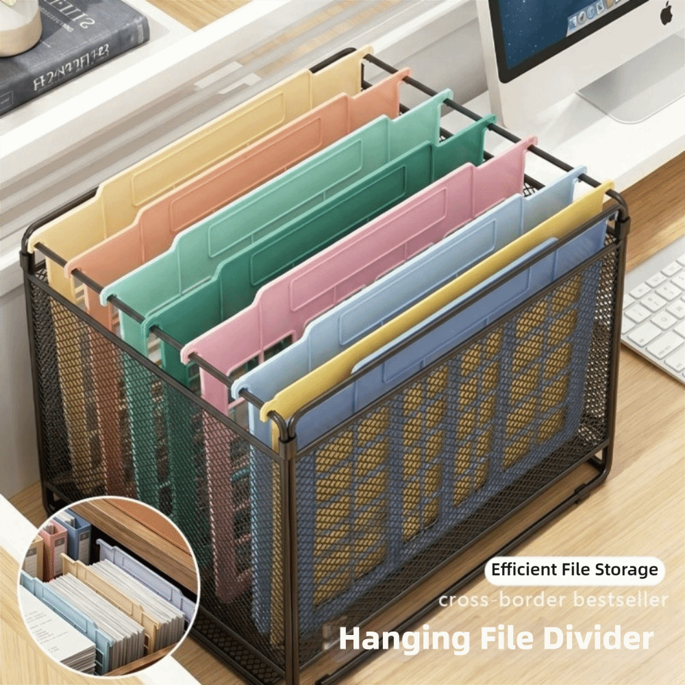 8 قطع من فواصل الملفات البلاست - مراجعة File Folder Hanging وسعره