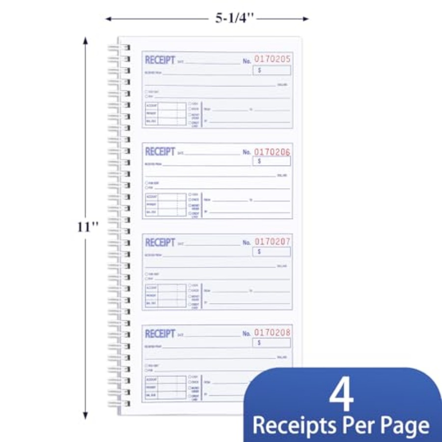 عبوة من 2 دفتر إيصالات مع نسخ  - مراجعة Carbon Copy Book وسعره