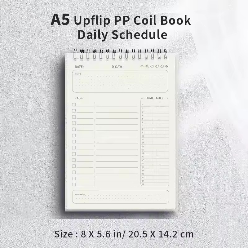 دفتر تخطيط يومي حلزوني A5، 160 - مراجعة Office Stationery Supply List وسعره