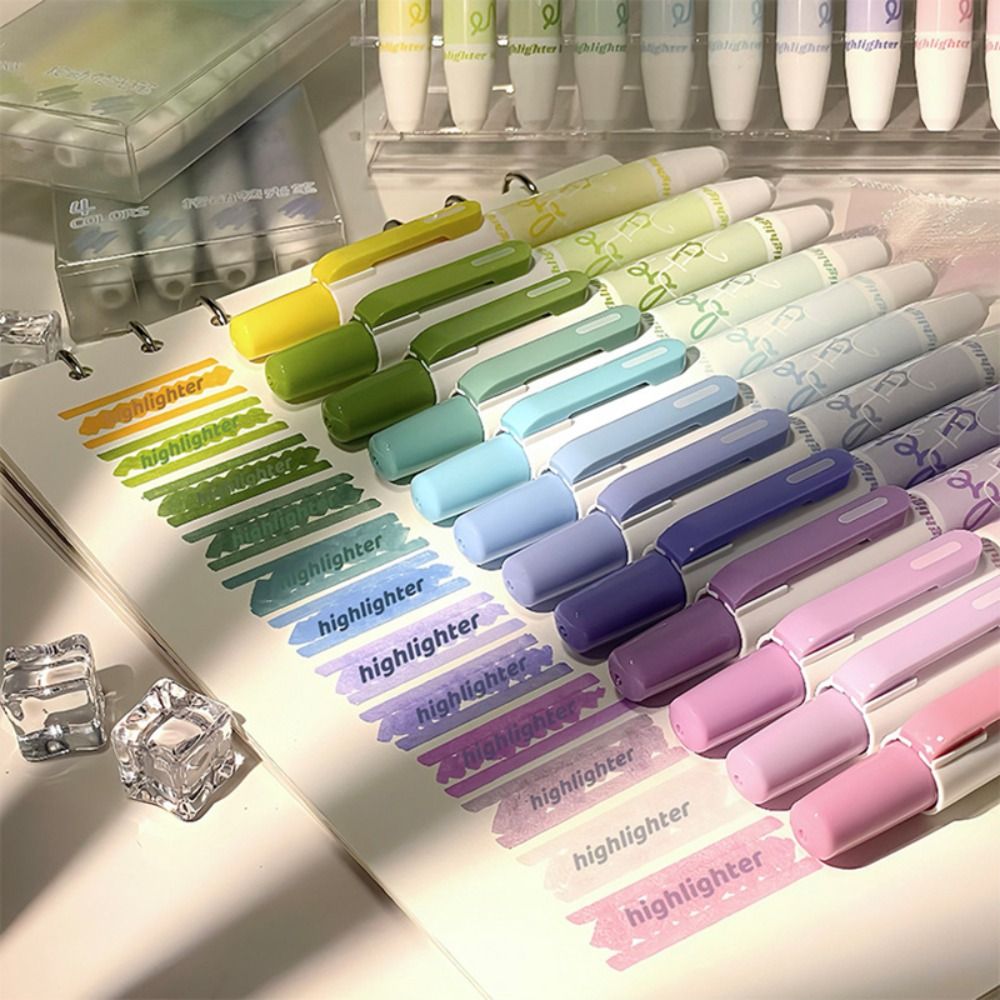 4 قطع أقلام تظليل جديدة متدرجة - مراجعة Highlighter Set Pastel وسعره