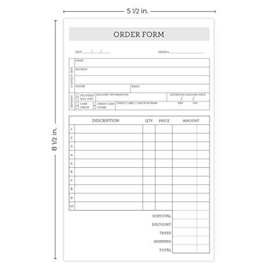 دفتر طلبات كلاسيكي بسيط من قطع - مراجعة Carbon Copy Book وسعره