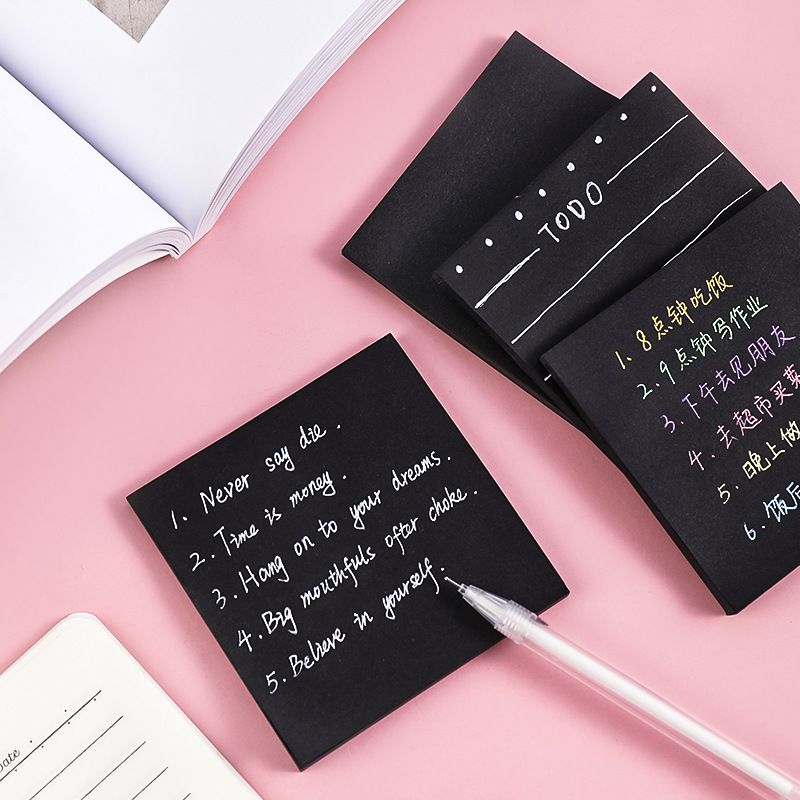 Black N Times ملاحظات لاصقة لل - مراجعة Office Stationery Supply List وسعره