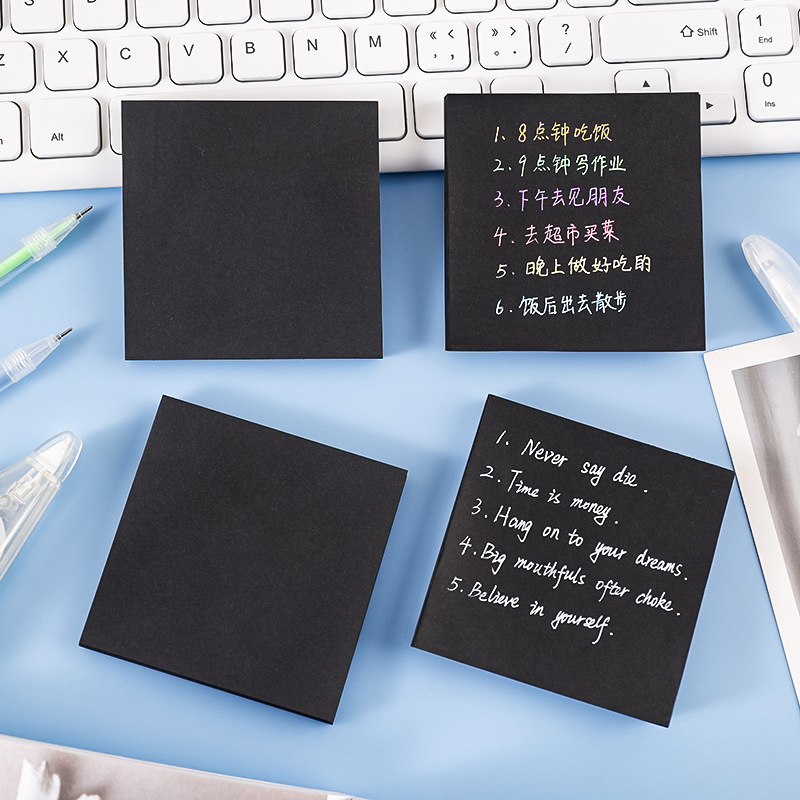 Black N Times ملاحظات لاصقة لل - مراجعة Office Stationery Supply List وسعره